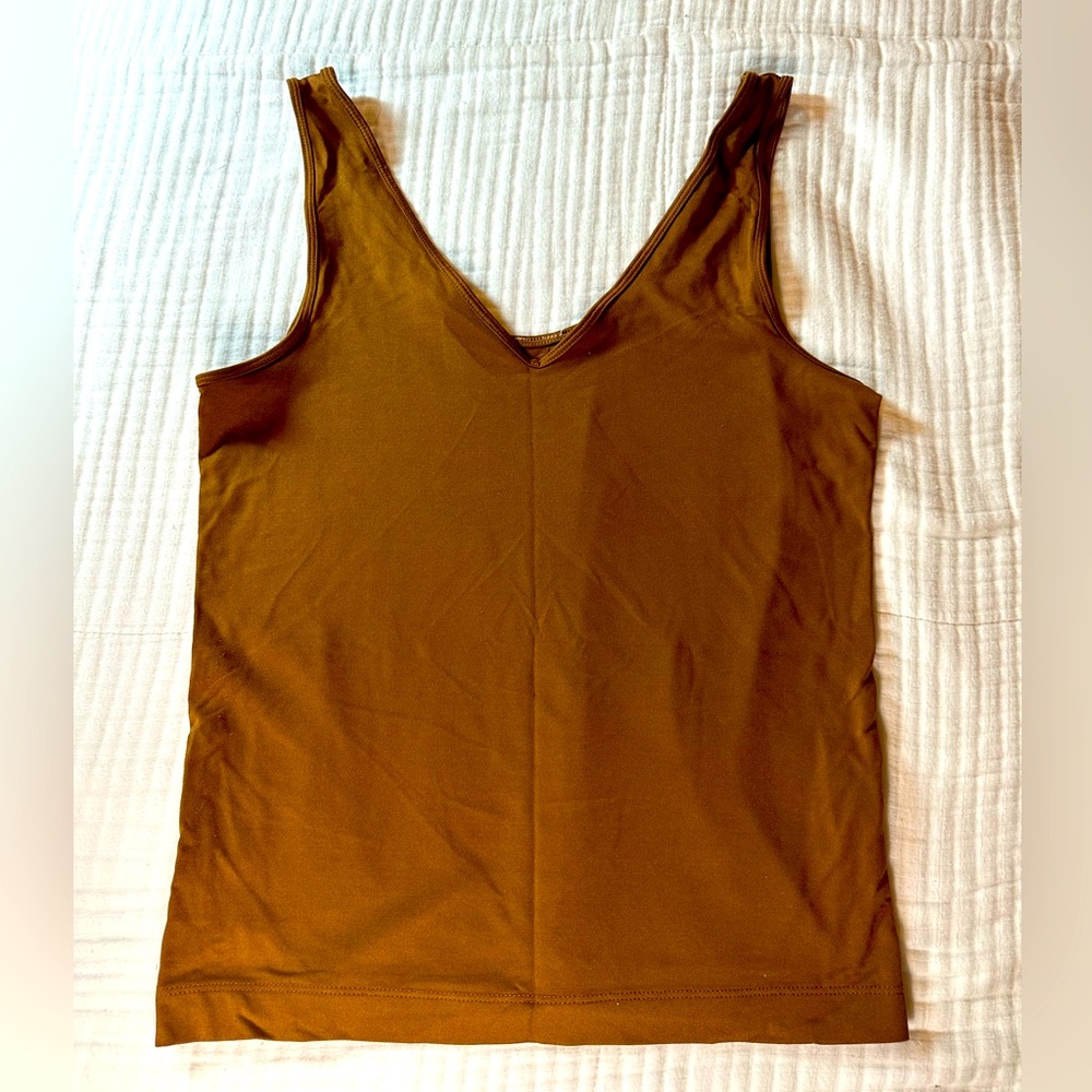 Copper brown layering tank top